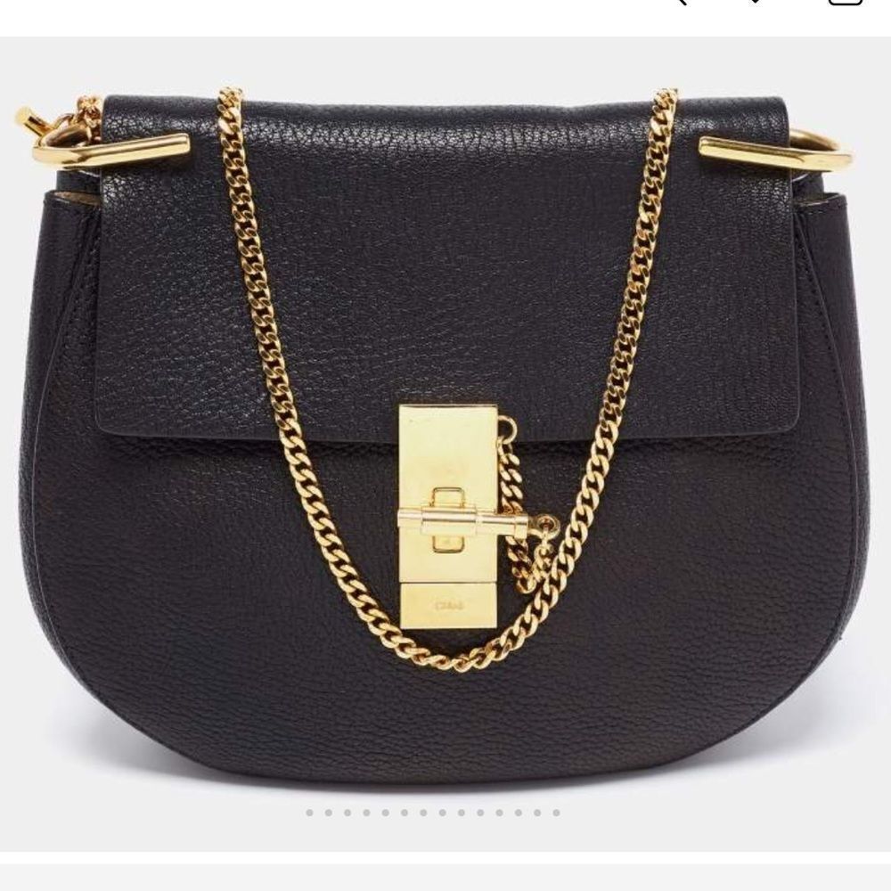 Chloe Drew Bag (small) Black and Gold